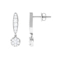 Classic Moissanite Bar Drop Earrings