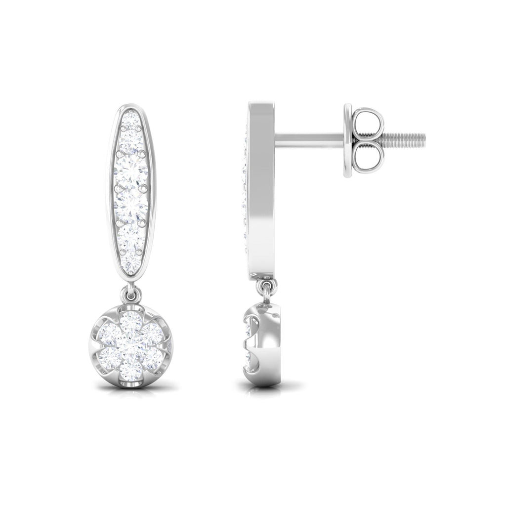 Classic Moissanite Bar Drop Earrings