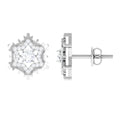 Certified Moissanite Snowflake Earrings for Women