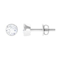 Bezel Set Round Shape Solitaire Moissanite Stud Earrings