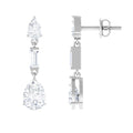 Certified Moissanite Dangle Earrings for Bride
