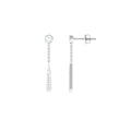 Certified Moissanite Chain Dangle Earrings with Screw Back