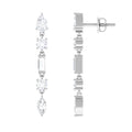 Certified Moissanite Bridal Dangle Earrings for Women