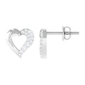 Certified Moissanite Heart Stud Earrings For Her