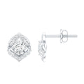 0.6 Carat Moissanite Petal Stud Earrings with Screw Back