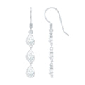 Certified Moissanite Dangling Wedding Earrings for Bride