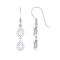 Pear and Round Cut Moissanite Dangle Earrings