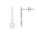 Certified Moissanite Dangle Drop Earrings