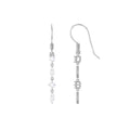 Womens Moissanite Dangle Earrings with Fish Hook