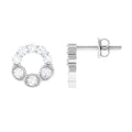 Certified Moissanite Designer Eternity Stud Earrings