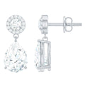 Classic Moissanite Bridal Drop Earrings