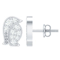 Natural Diamond Christmas Penguin Earrings With Certificate