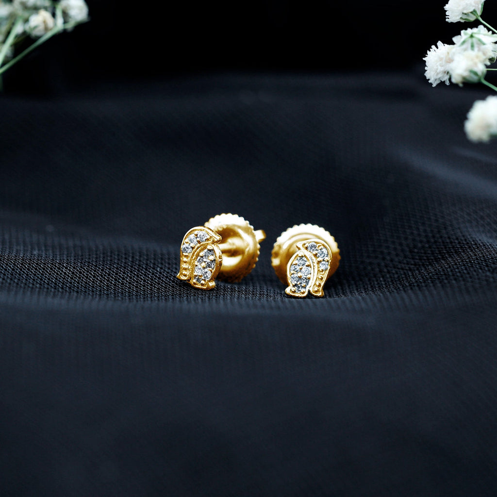 Natural Diamond Christmas Penguin Earrings With Certificate