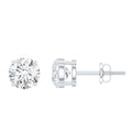 1.9 Carat Moissanite Solitaire Stud Earrings