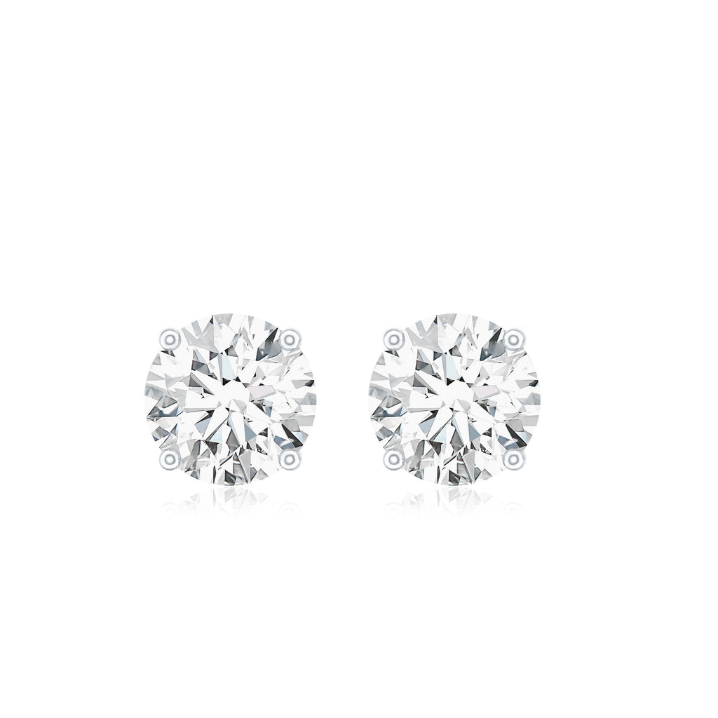 1.9 Carat Moissanite Solitaire Stud Earrings