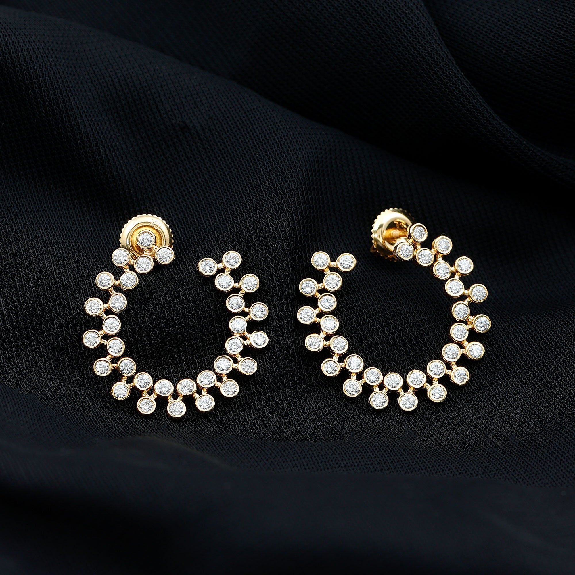 Certified Moissanite Big Stud Earrings For Women