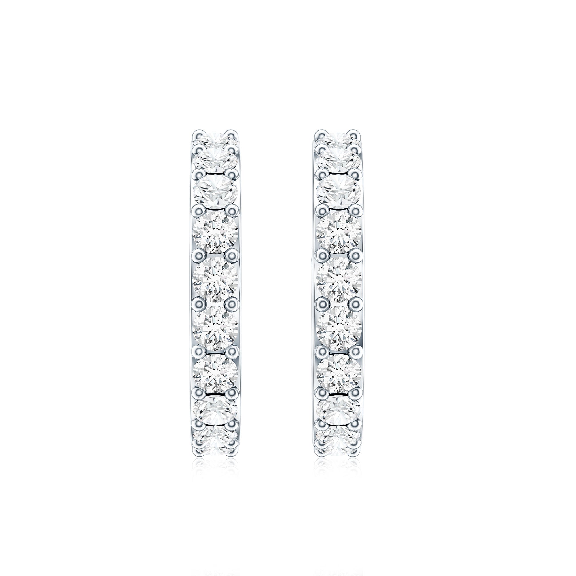 Certified Diamond Small Hoop Earrings