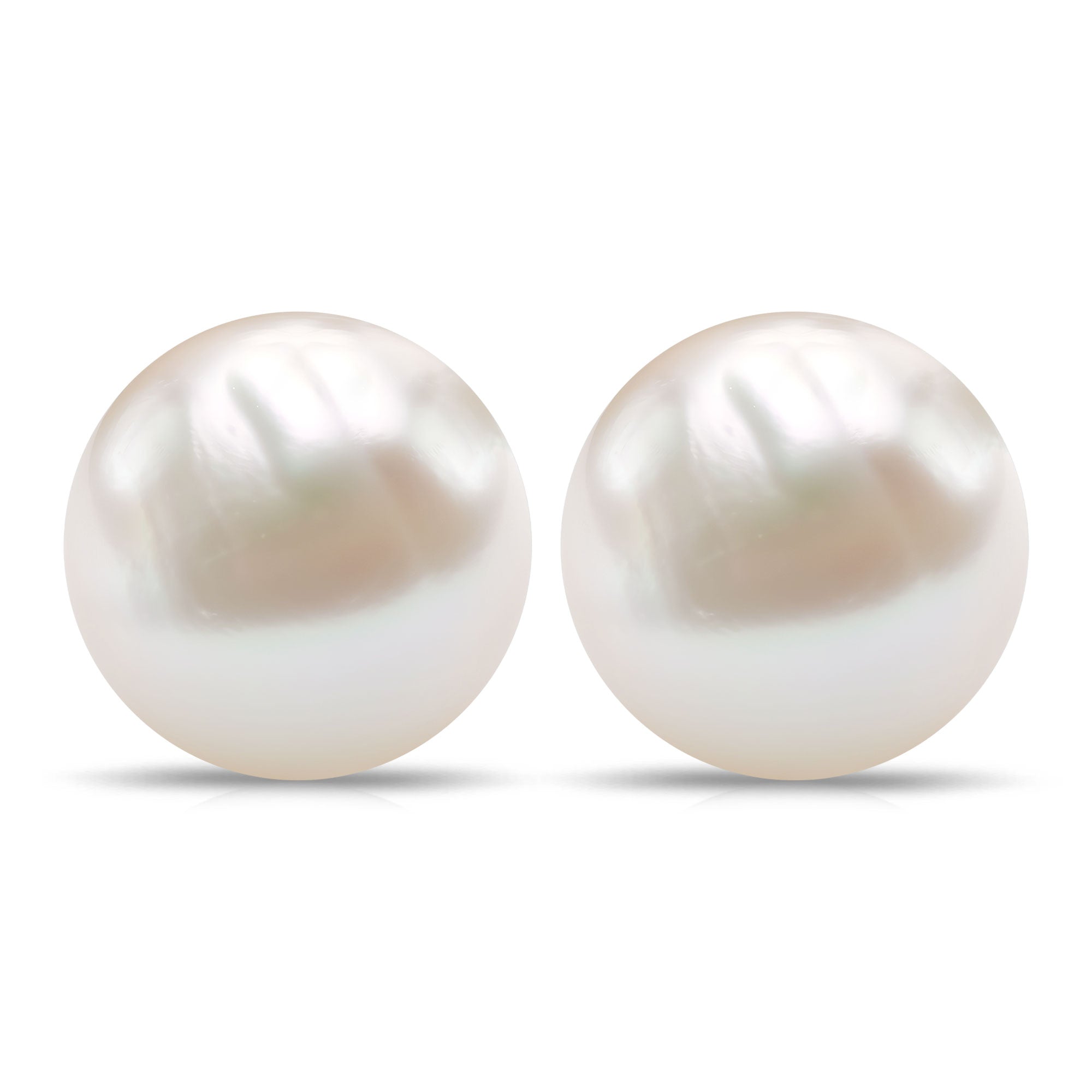 14.9 Carat Solitaire Pearl Stud Earrings with Screw Backs