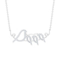 Mama Bird Necklace with Pave Set Moissanite