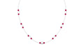 Lab Created Ruby Contemporary Station Chain Necklace