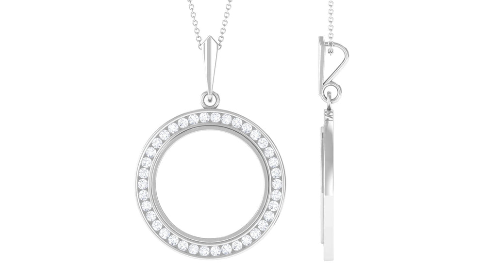 Certified Moissanite Eternity Pendant Necklace for Women
