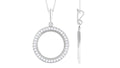 Certified Moissanite Eternity Pendant Necklace for Women