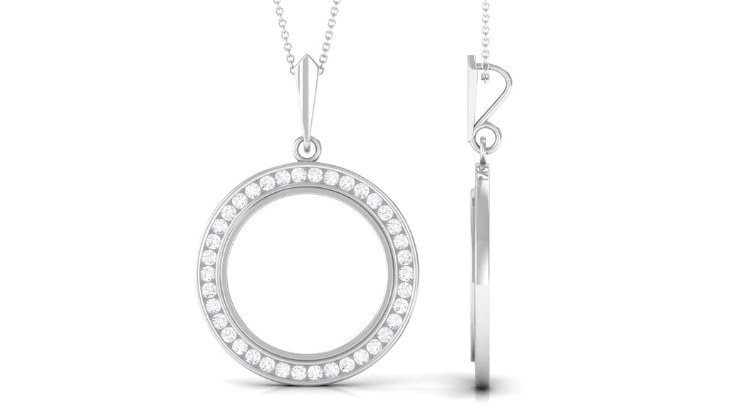Certified Moissanite Eternity Pendant Necklace for Women