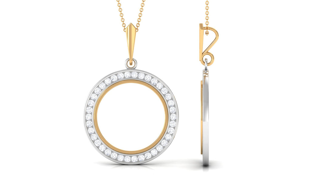 Certified Moissanite Eternity Pendant Necklace for Women