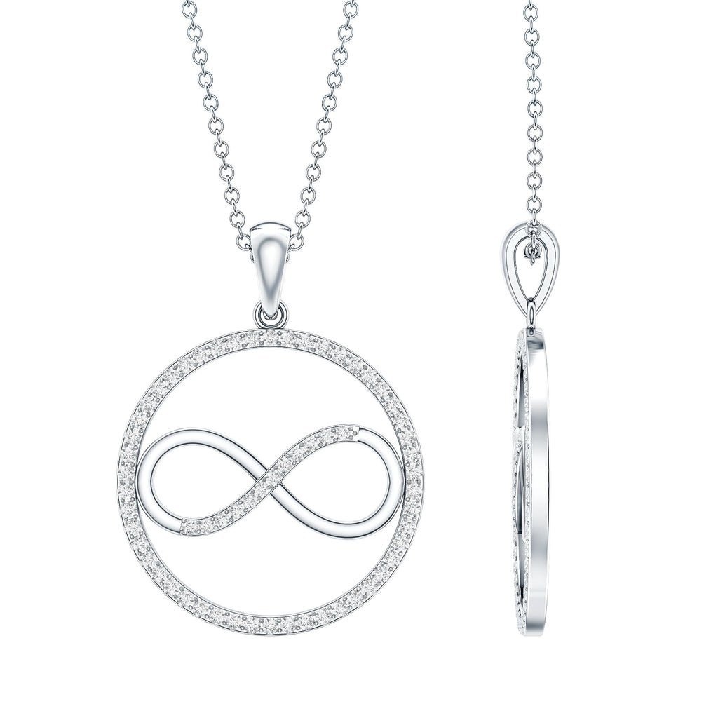 Diamonds Infinity Eternity Pendant Necklace