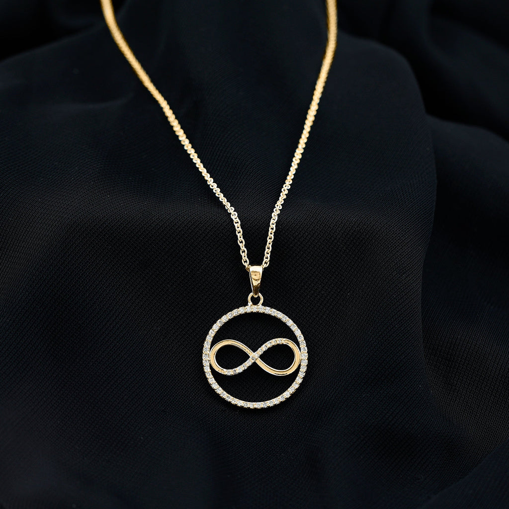 Diamonds Infinity Eternity Pendant Necklace