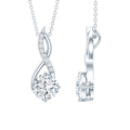 Cushion Cut Moissanite Infinity Promise Necklace With Chain
