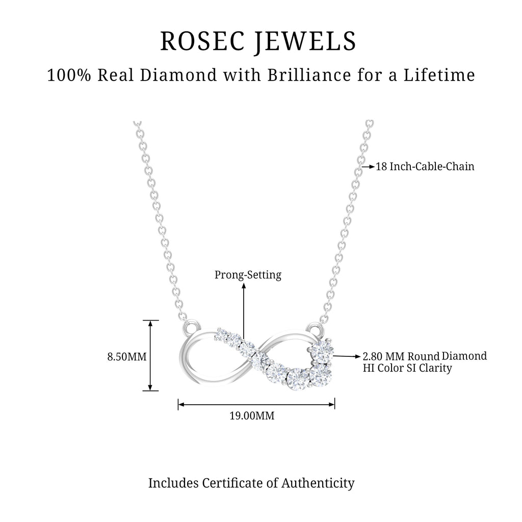 Diamond Infinity Pendant Necklace For Women