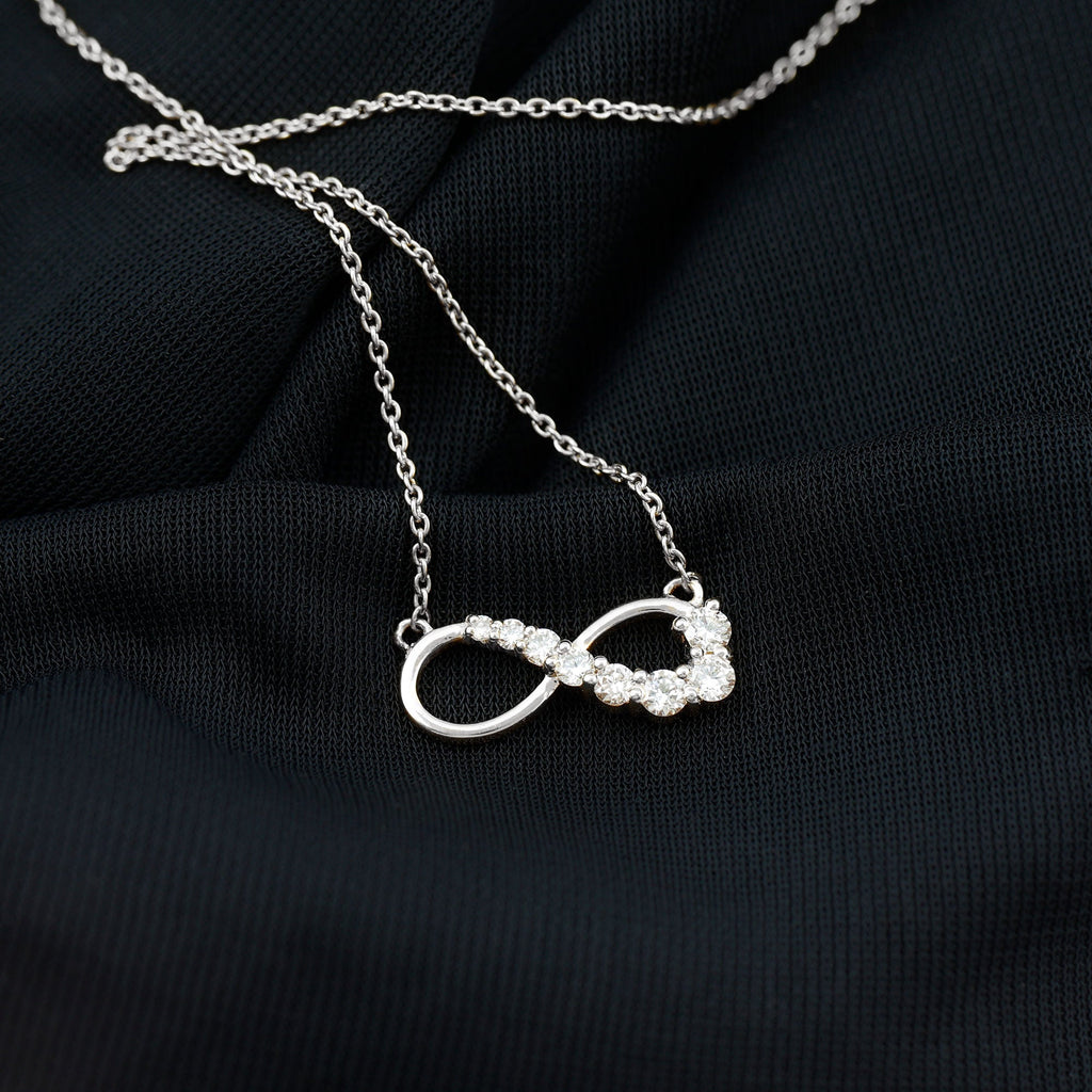 Diamond Infinity Pendant Necklace For Women