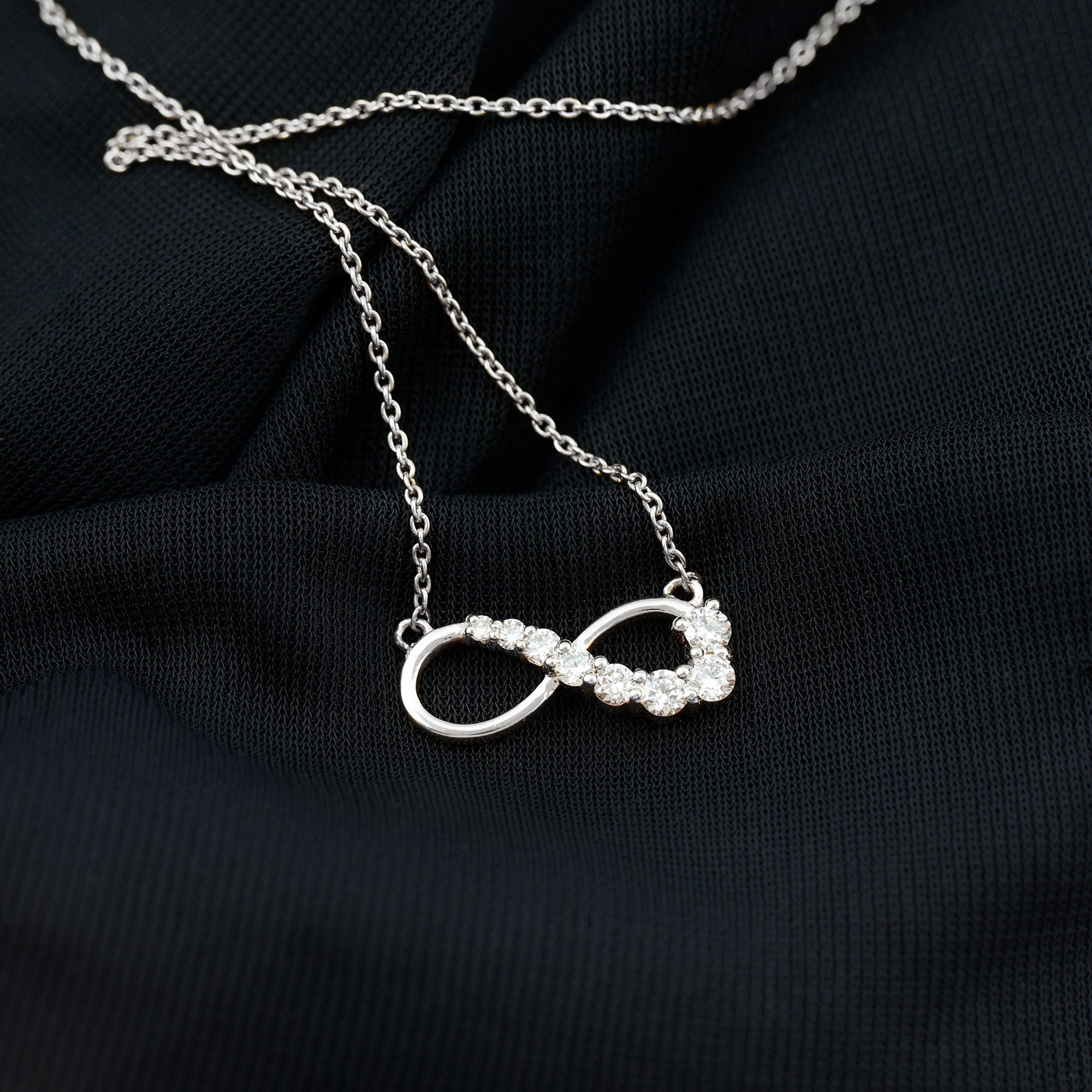 Diamond Infinity Pendant Necklace For Women
