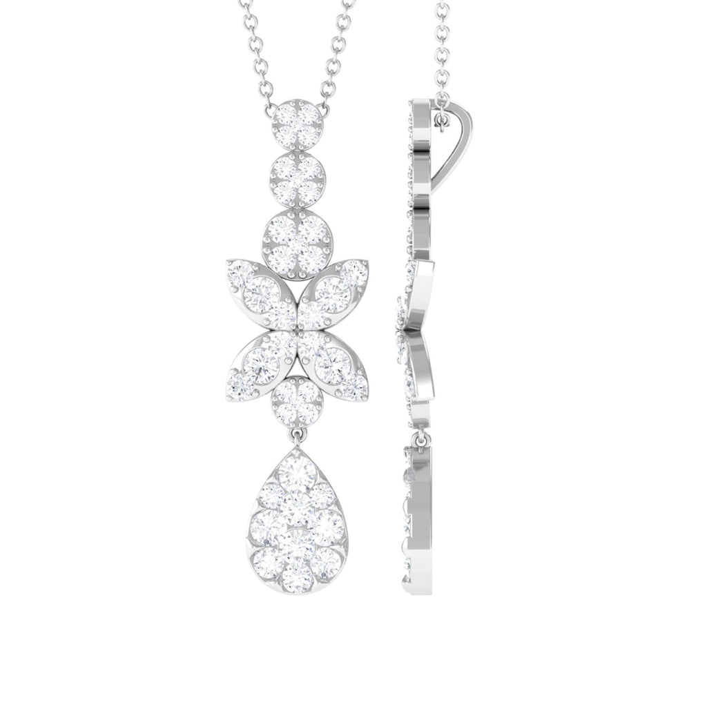 Certified Moissanite Dangle Pendant