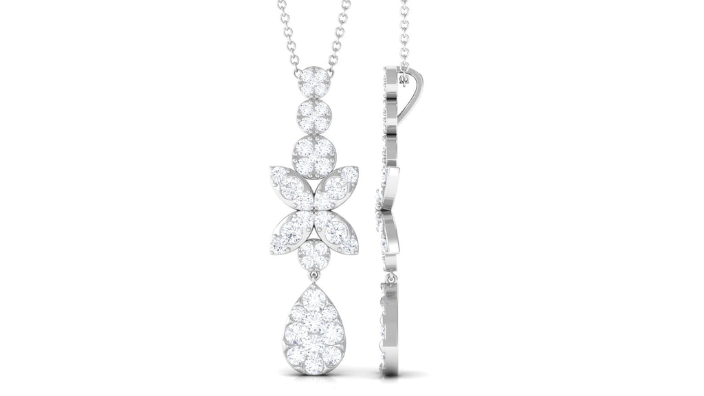Certified Moissanite Dangle Pendant
