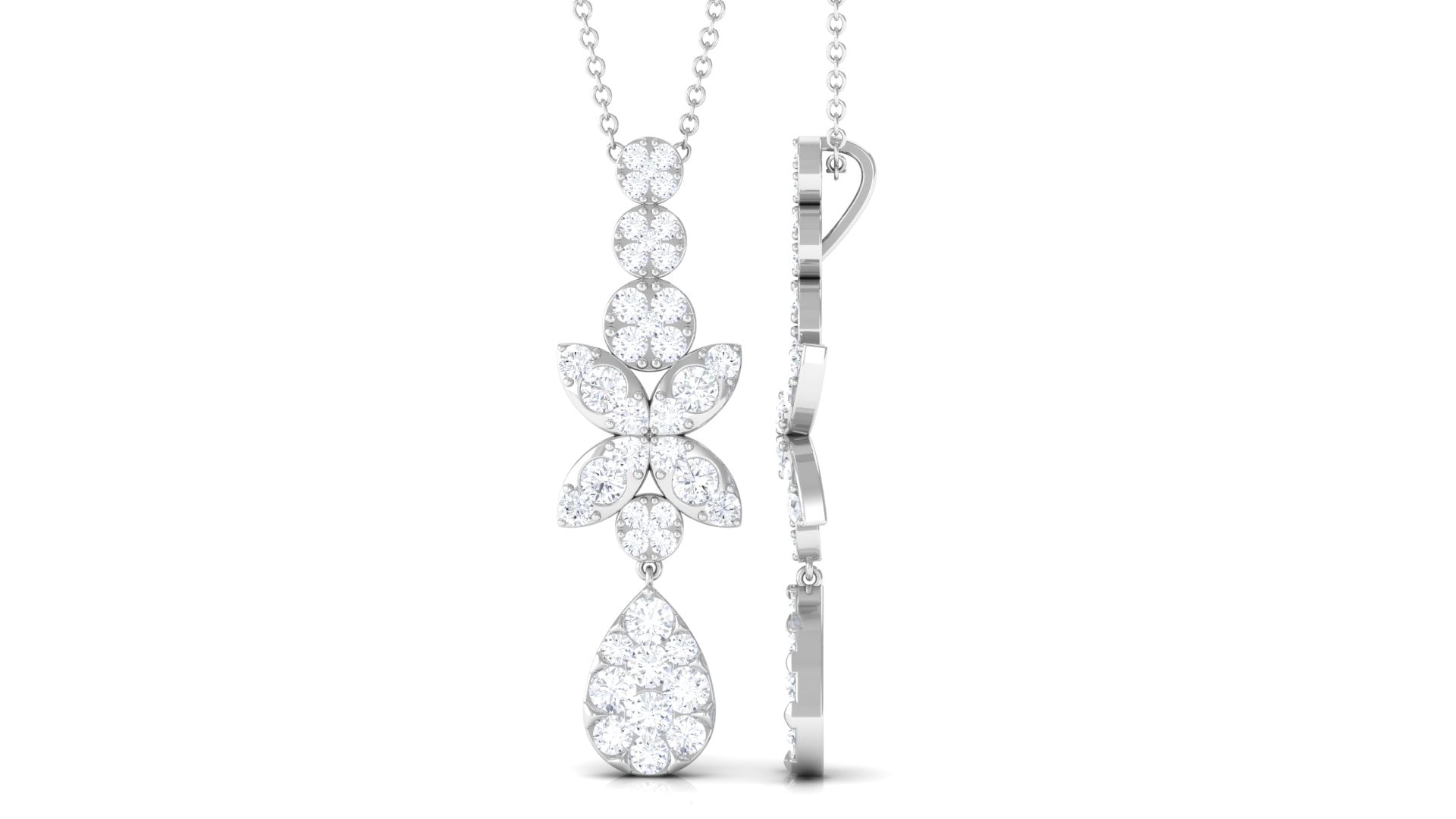 Certified Moissanite Dangle Pendant