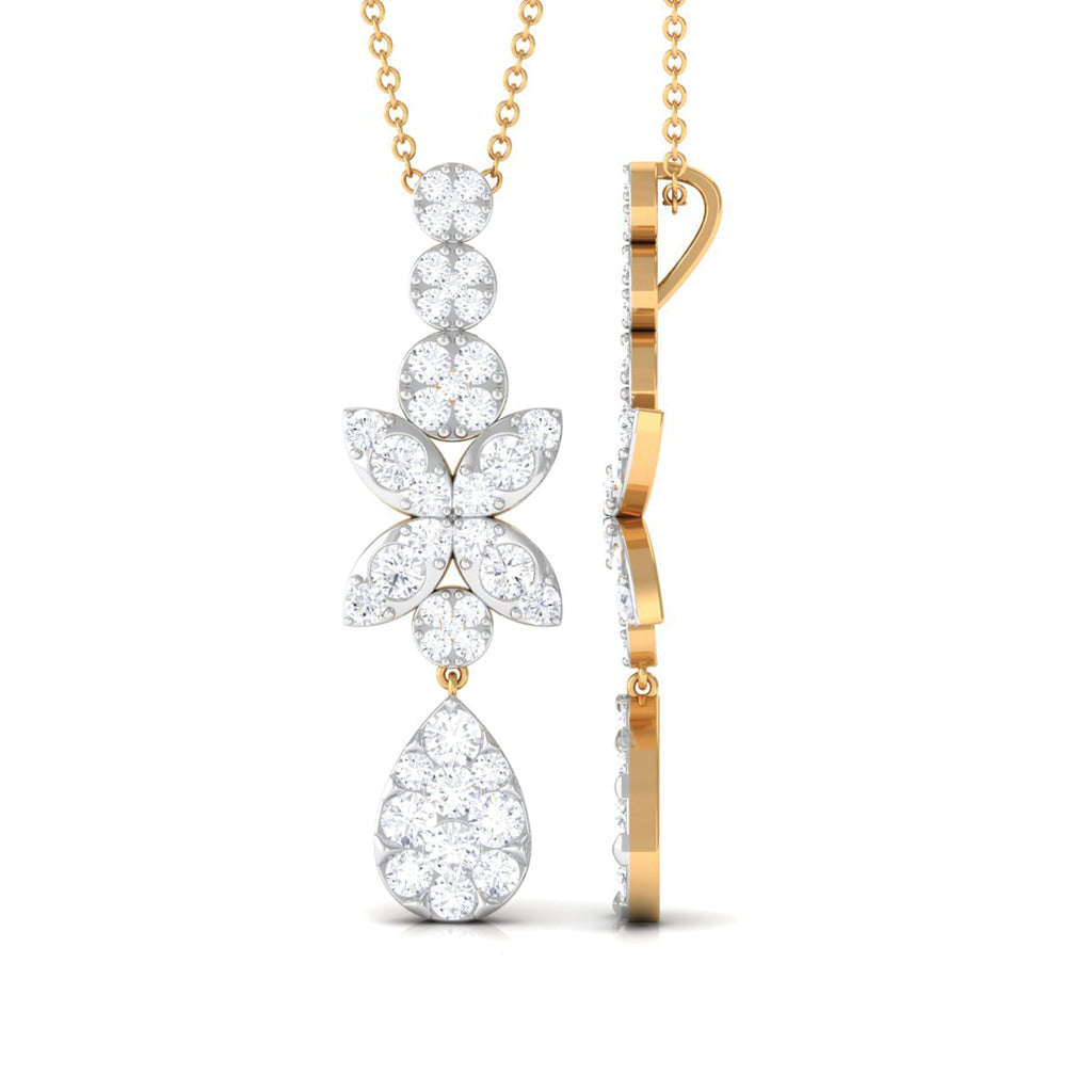 Certified Moissanite Dangle Pendant