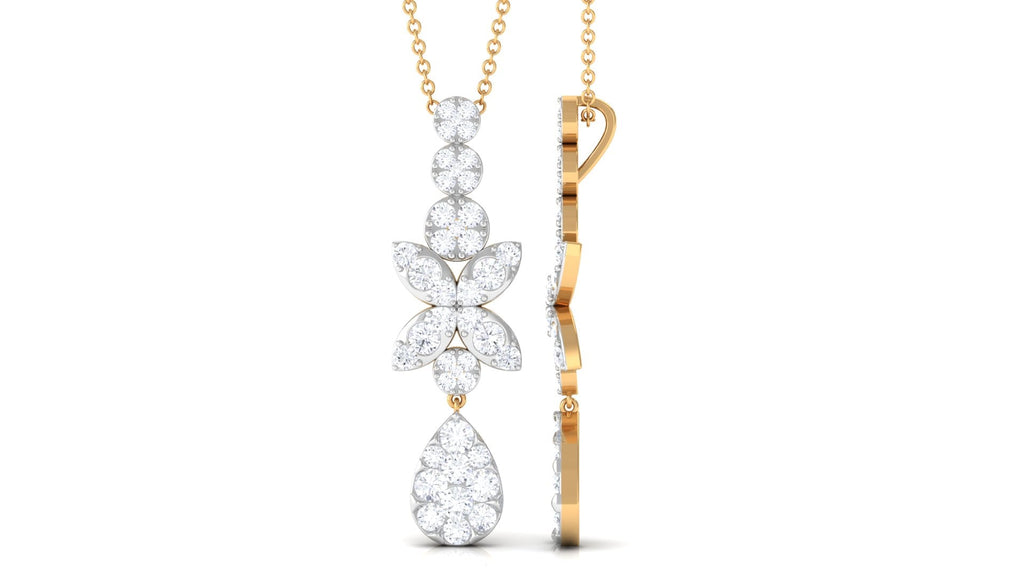 Certified Moissanite Dangle Pendant
