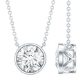 Bezel Set IGI Certified 2 Carat Lab Grown Diamond Solitaire Necklace