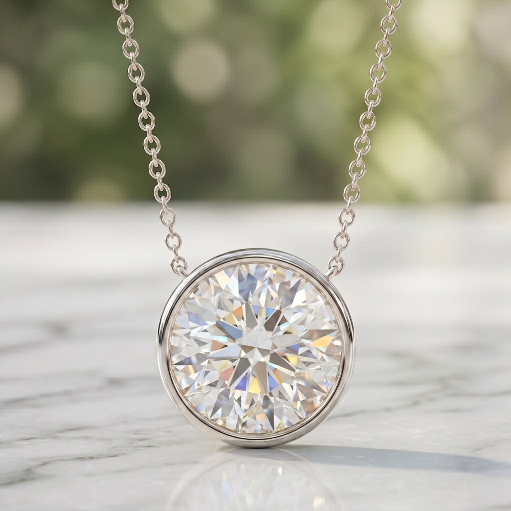 5 Carat Lab Grown Diamond Bridal Necklace with IGI Certificate