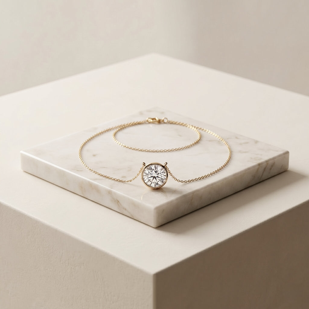 5 Carat Lab Grown Diamond Bridal Necklace with IGI Certificate