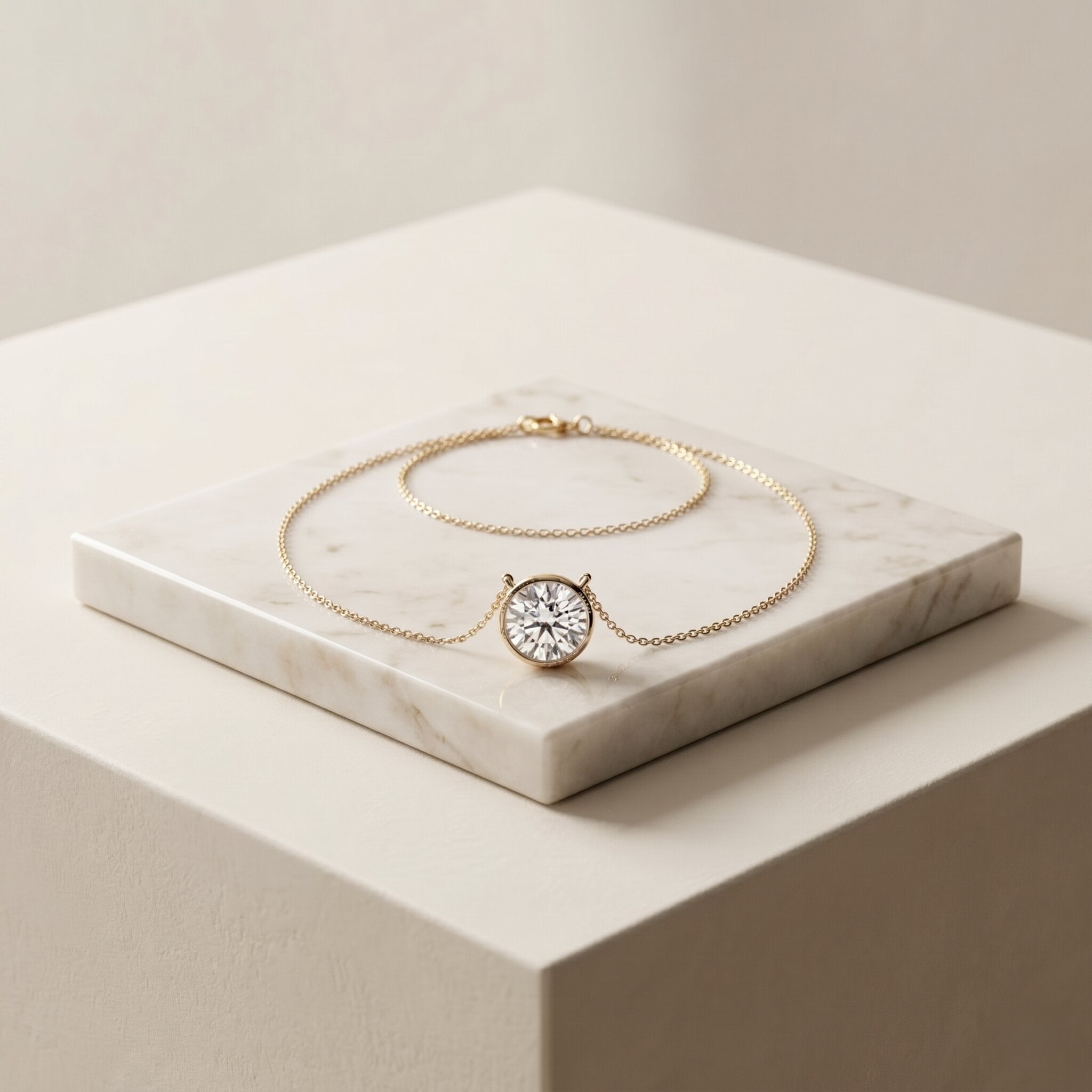 5 Carat Lab Grown Diamond Bridal Necklace with IGI Certificate