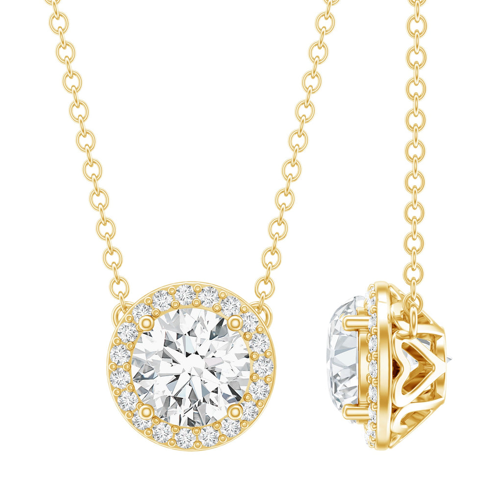 1 Carat Lab Grown Diamond Bridal Necklace with IGI Certificate
