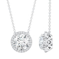 IGI Certified 4 Carat Round Lab Grown Diamond Statement Necklace