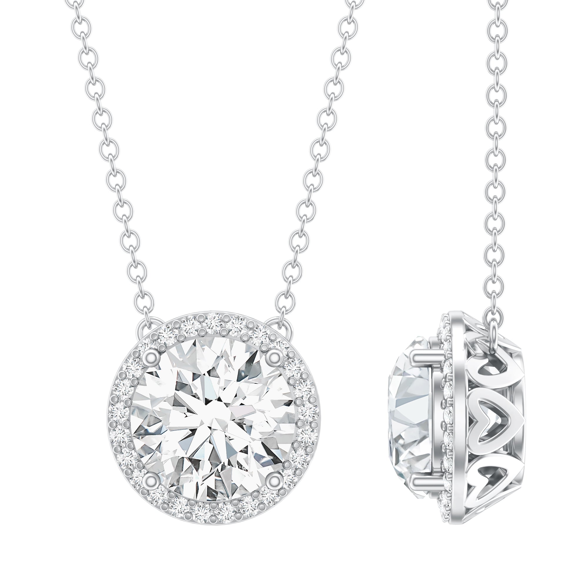 IGI Certified 5 Carat Lab Grown Diamond Wedding Necklace