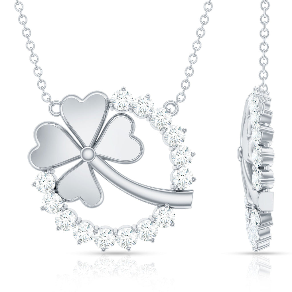 Certified Diamond Lucky 4 Leaf Necklace