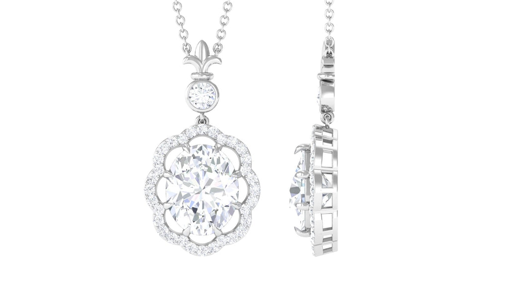 Certified 1.2 Carat Moissanite Statement Necklace for Women