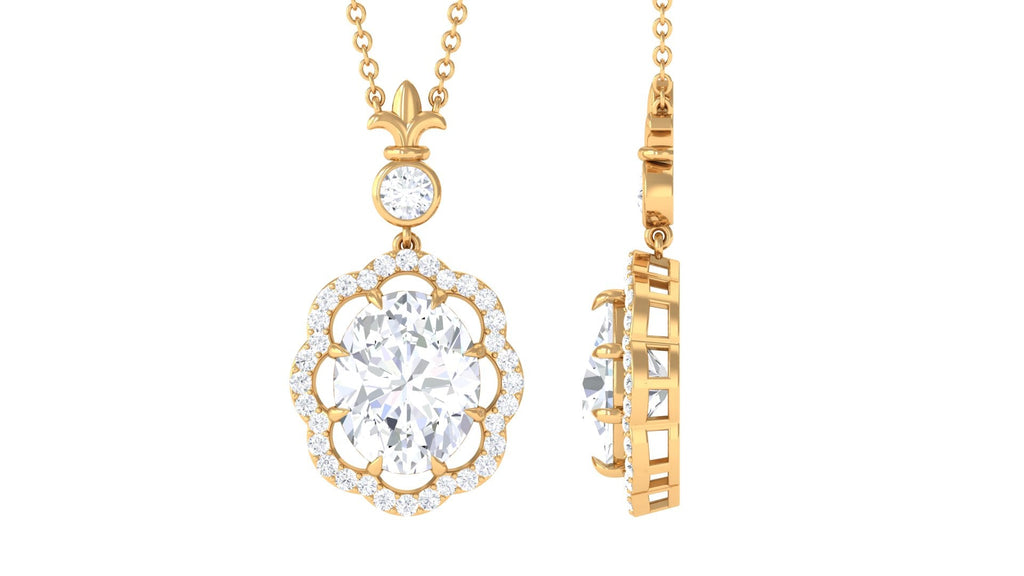 Certified 1.2 Carat Moissanite Statement Necklace for Women