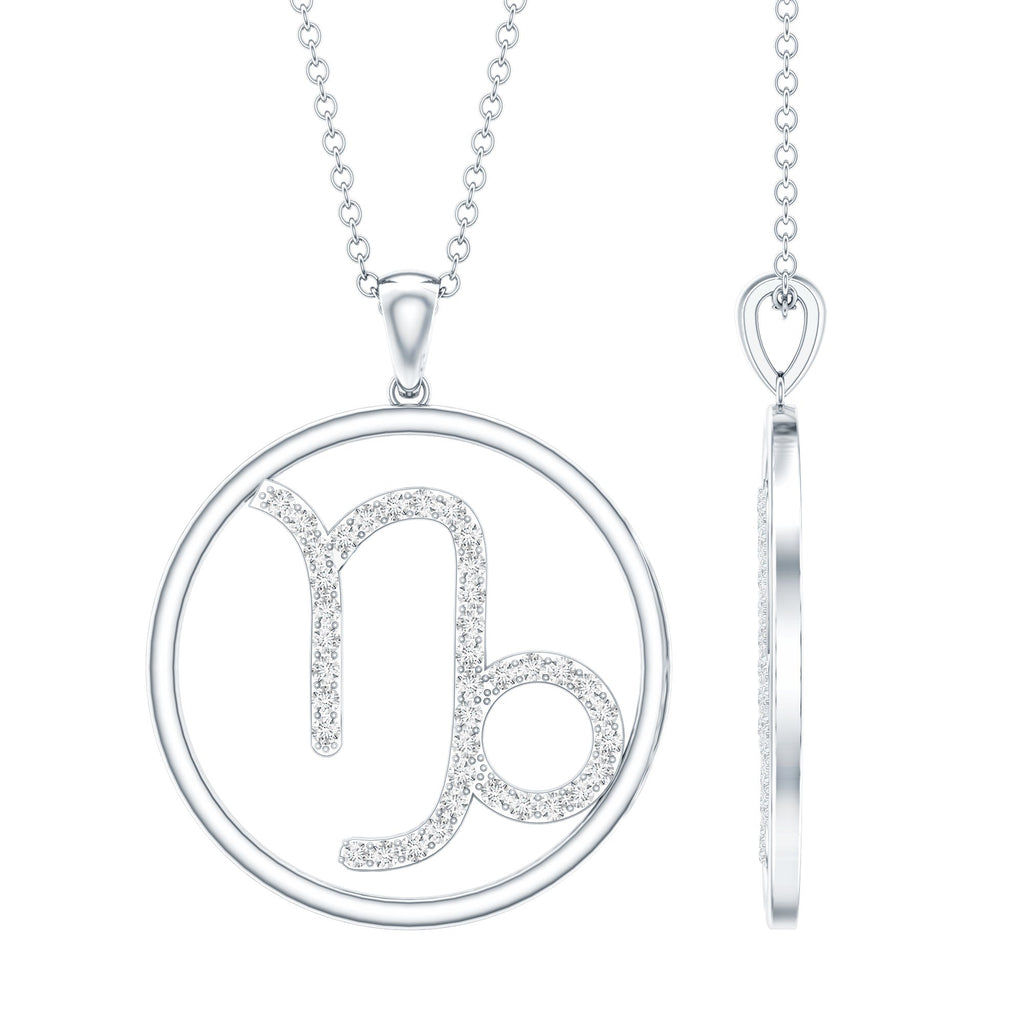 Certified Moissanite Capricorn Zodiac Necklace